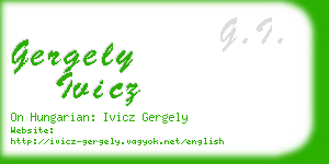 gergely ivicz business card